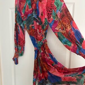 FARM RIO Colorful Animal Print Dress size small